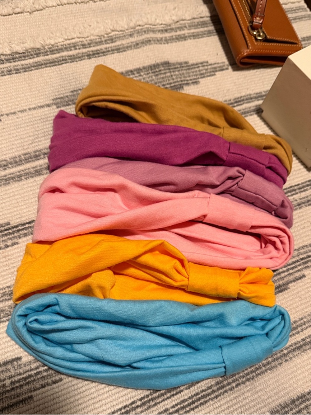 Colorful Knotted Fabric Headbands - Multi Pack
